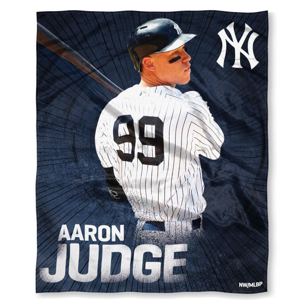 Mlb New York Yankees Aaron Judge Players Hd Silk Touch Throw Blanketplayers Hd Silk Touch Throw Blanket Blue One Size