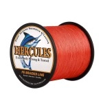 Hercules Super Cast 300M 328 Yards Braided Fishing Line 20 Lb Test For Saltwater Freshwater Pe Braid Fish Lines Superline 8 Strands - Red, 20Lb (9.1Kg), 0.20Mm