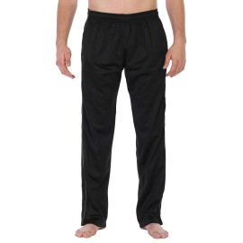 Gioberti Mens Athletic Track Pants, Black Charcoal, X Large
