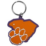 Siskiyou Sports Unisex Ncaa Clemson Tigers Home State Flexi Key Chain, Purple, Split Ring