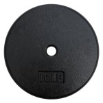 A2Zcare Standard Cast Iron Weight Plates 1-Inch Center-Hole For Dumbbells, Standard Barbell (10 Lbs - Single)