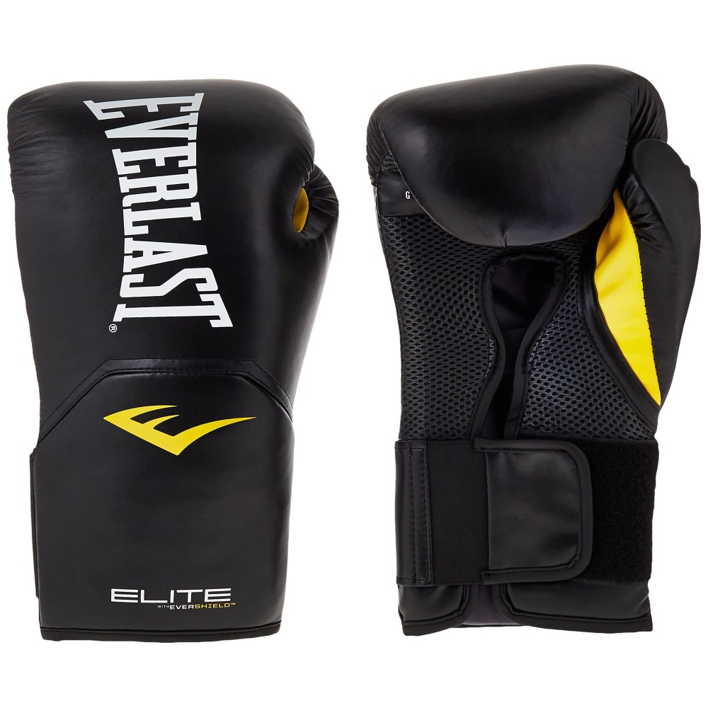 Everlast Elite Pro Style Training Gloves, Black, 14 Oz