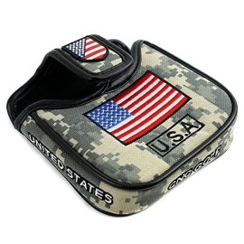 Cnc Golf Heavy Duty Magnetic Usa Military Mallet Putter Cover For Scotty Cameron Odyssey 2Ball Taylormade