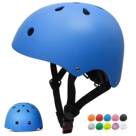 Glaf Toddler Helmet Kids Bike Helmets For 8-14 Years Old Baby Girls Boys Multi-Sport Helmet Adjustable Skateboard Bicycle Helmet Lightweight 2 Sizes For Toddler To Youth (Blue, Medium)