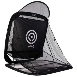 Spornia Spg-7 Golf Practice Net - Automatic Ball Return System W/Target Sheet, Two Side Barrier (With Roof)