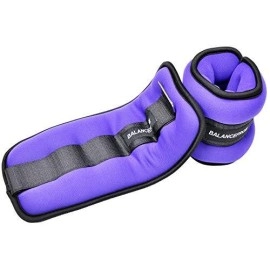 Balancefrom Fully Adjustable Ankle Wrist Arm Leg Weights, 2.5 Lbs Each (5-Lb Pair), Purple