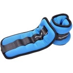 Balancefrom Fully Adjustable Ankle Wrist Arm Leg Weights, 2 Lbs Each (4-Lb Pair), Blue