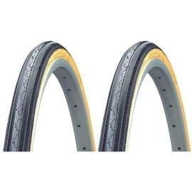 Kenda K35 Gumwall Sidewall 27 x 1-1/4 Road Bicycle Tires Wire Bead, Pair (2 Tires)