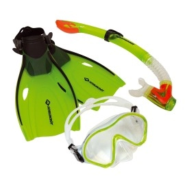 Redify Unisexs Turtle Bermuda Three Part Snorkel Set, Multi-Colour, Small(27-32)