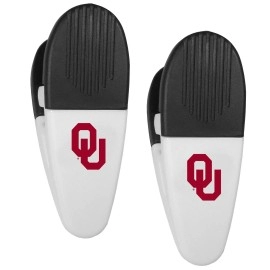 Siskiyou Sports Unisex Ncaa Oklahoma Sooners Mini Chip Clip Magnets Set Of 2 White