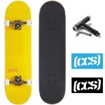 Ccs] Logo Skateboard Complete Yellow 800 - Maple Wood - Professional Grade - Fully Assembled With Skate Tool And Stickers - Adults, Kids, Teens, Youth - Boys And Girls