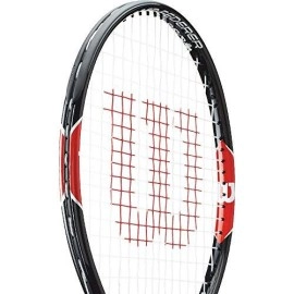 Wilson Federer Junior Tennis Racquet (23-Inch, Black/Red)