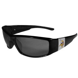 NFL Siskiyou Sports Fan Shop Minnesota Vikings Chrome Wrap Sunglasses One Size Black