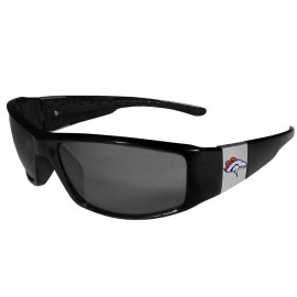 NFL Siskiyou Sports Fan Shop Denver Broncos Chrome Wrap Sunglasses One Size Black