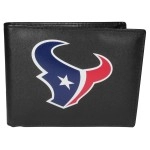 NFL Siskiyou Sports Mens Houston Texans Bi-fold Wallet Large Logo One Size Black