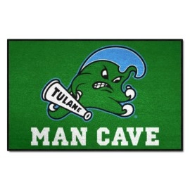 FANMATS 23087 Tulane Green Wave Man Cave Starter Mat Accent Rug - 19in. x 30in. | Sports Fan Home Decor Rug and Tailgating Mat