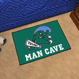 FANMATS 23087 Tulane Green Wave Man Cave Starter Mat Accent Rug - 19in. x 30in. | Sports Fan Home Decor Rug and Tailgating Mat