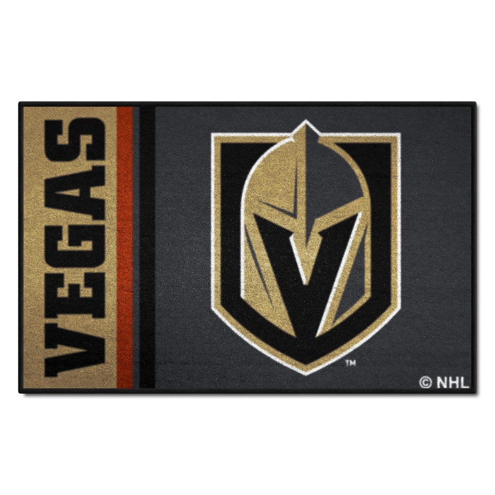 FANMATS 22909 Vegas Golden Knights Starter Mat Accent Rug - 19in. x 30in. | Sports Fan Home Decor Rug and Tailgating Mat Uniform Design