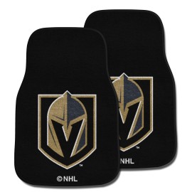 NHL Vegas Golden Knights NHL - Vegas Golden Knights2-pc Carpet Car Mat Set, Team Color, One Size