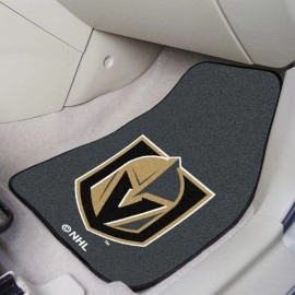 NHL Vegas Golden Knights NHL - Vegas Golden Knights2-pc Carpet Car Mat Set, Team Color, One Size