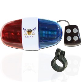 Leagy Bicycle Bell With 6 Led Lights, Electronic Bike Horn With 4 Loud, Crisp Siren Sounds, Suitable For Adults And Kids