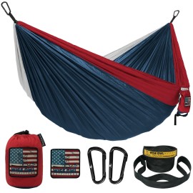 Wise Owl Outfitters Camping Hammock - Camping Essentials & Camping Gifts, Portable Hammock Single Or Double Hammock For Outdoor, Indoor W/Hammock Straps