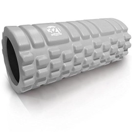 321 Strong Foam Roller - Medium Density Deep Tissue Massager For Muscle Massage And Myofascial Trigger Point Release, With 4K Ebook - Grey