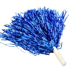 Baotongle 12 Pcs Cheerleading Squad Spirited Fun Poms Pompoms Cheer Costume Accessory For Party Dance Sports (Blues)