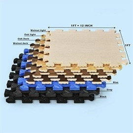Yes4All Interlocking Exercise Foam Mats With Border 