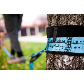 ZenMonkey Slackline Kit with Tree Protectors, Cloth Carry Bag and Instructions, 60 Foot - Easy Setup for the Family, Kids and Adults