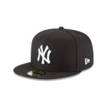 New Era New York Yankees Basic 59Fifty Fitted Cap Hat Blackwhite 11591127 (Size 7 78)