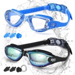 Cooloo Swim Goggles, 2 Pack Swimming Goggles For Men Women, Goggles Swimming Adult Youth Teen Kids, Anti Fog Pool Goggles