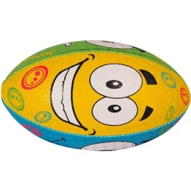 Optimum Emoji Rugby Ball, Multicolour, Mini