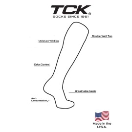 TcK Performance BaseballSoftball Socks (BlackWhiteScarlet, Large)