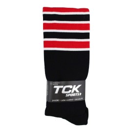 TcK Performance BaseballSoftball Socks (BlackWhiteScarlet, Large)