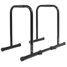 Prosourcefit Dip Stand Station, Heavy Duty Ultimate Body Press Bar With Safety Connector For Tricep Dips, Black
