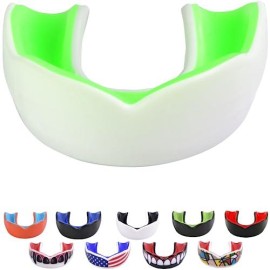 Oral Mart White/Green Adult Mouth Guard