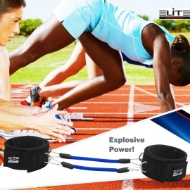 Elite Supplies 11 Pieces Speed Agility Strength Leg Resistance Bands - for All Sports & Exercise Fitness Fast Sprinting, Explosive, Agile, Strength, Endurance