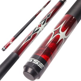 Gse 58 2-Piece Canadian Maple Hardwood Billiard Pool Cue Sticks For Menwomen Great For House Or Commercialbar Use (Several Colors, Weight From 18Oz, 19Oz, 20Oz, 21Oz Available) (Red, 18Oz)