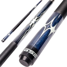 Gse 58 2-Piece Canadian Maple Hardwood Billiard Pool Cue Sticks For Menwomen Great For House Or Commercialbar Use (Several Colors, Weight From 18Oz, 19Oz, 20Oz, 21Oz Available) (Blue, 20Oz)
