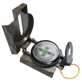 VANVENE Multifunctional Military Compass, Amy Green, Waterproof and Shakeproof, Compass for Outdoor, Camping, Hiking, Military Usage, Gifts