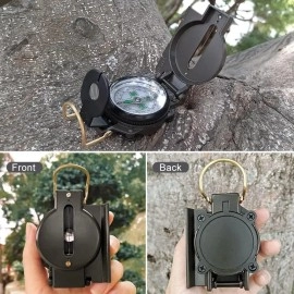 VANVENE Multifunctional Military Compass, Amy Green, Waterproof and Shakeproof, Compass for Outdoor, Camping, Hiking, Military Usage, Gifts