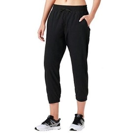 Naviskin Womens Lightweight Joggers Capri Pants Quick Dry Workout Running Sweatpants Upf 50+ Sun Protection Hiking Pants Black Size S