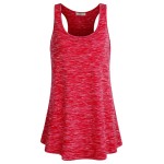 Cestyle Burnout Tank Tops For Women,Juniors Flowy Bottom Sleeveless Workout Tee Shirts Exercies Racerback Tunic Tanks Exercise Tshirts Red Marble Small