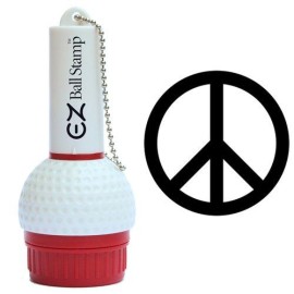 Promarking Ezballstamp Golf Ball Stamp Marker (Black Peace Sign)