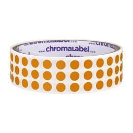 Chromalabel 025 Inch Round Label Permanent Color Code Dot Stickers, 1000 Labels Per Roll, Copper