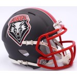 Riddell Ncaa New Mexico Lobos Helmet Mini Speedhelmet Replica Mini Speed Style Matte Gray Team Colors One Size