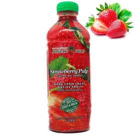 Jungle Pulp Strawberry Puree Mix Pasteurized Fruit From Costa Rica Perfect For Cocktails, Desserts, Smoothies And More 3381 Ounce 1 Liter