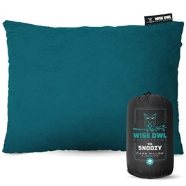 Wise Owl Outfitters Camping Pillow - Travel Pillow, Camping Essentials And Camping Gifts - Compressible Memory Foam Pillow - Small/Medium