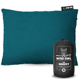 Wise Owl Outfitters Camping Pillow - Travel Pillow, Camping Essentials And Camping Gifts - Compressible Memory Foam Pillow - Small/Medium